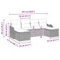 vidaXL Set di divani da giardino con cuscini, 6 pezzi in rattan sintetico grigio vidaXL Set di divani da giardino con cuscini, 6 pezzi in rattan sintetico grigio