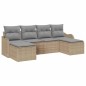 vidaXL Set Divano Giardino 6 Pezzi con Cuscini Beige in Rattan Sintetico