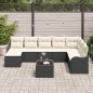 vidaXL Set di divani da giardino 8 pezzi con cuscini marroni in polyrattan.