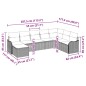 vidaXL Set Divano da Giardino 8 Pezzi con Cuscini Neri in Polyrattan.