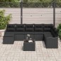 vidaXL Set di divani da giardino 9 pezzi con cuscini beige in poly rattan.
