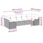vidaXL Set da Giardino 7 Pezzi con Cuscini Beige in Rattan Sintetico