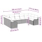 vidaXL Set divani da giardino 9 pezzi con cuscini beige in rattan sintetico vidaXL Set divani da giardino 9 pezzi con cuscini beige in rattan sintetico