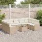 vidaXL Set Divani da Giardino 10 Pezzi con Cuscini Marrone in Rattan Sintetico