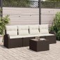 vidaXL Set di Divani da Giardino di 5 pezzi con cuscini Marrone Polyrattan