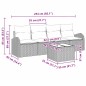 vidaXL Set Divano da Giardino da 5 Pezzi con Cuscini Nero Rattan Sintetico