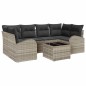 vidaXL Set Divano da Giardino 7 Pezzi con Cuscini Grigio Chiaro in Rattan Sintetico vidaXL Set Divano da Giardino 7 Pezzi con Cuscini Grigio Chiaro in Rattan Sintetico