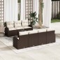 vidaXL Set di divani da giardino 8 pezzi con cuscini Marrone Rattan vidaXL Set di divani da giardino 8 pezzi con cuscini Marrone Rattan
