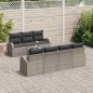 vidaXL Set divani giardino con cuscini 8 pezzi grigio polyrattan vidaXL Set divani giardino con cuscini 8 pezzi grigio polyrattan