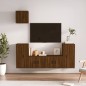 Set Mobili Porta TV 5 pz Rovere Marrone in Legno Multistrato Set Mobili Porta TV 5 pz Rovere Marrone in Legno Multistrato