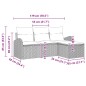 vidaXL Set Giardino 4 Pezzi con Cuscini Beige in Rattan