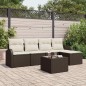 vidaXL Set Divano da Giardino 5 Pezzi in Rattan con Cuscini Grigi