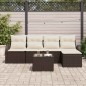vidaXL Set Divano da Giardino 5 Pezzi in Rattan con Cuscini Grigi