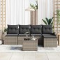 vidaXL Set da giardino con divano 5 pezzi e cuscini neri in polyrattan.