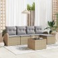 vidaXL Set Divano da Giardino 6 Pezzi con Cuscini Neri in Poly Rattan vidaXL Set Divano da Giardino 6 Pezzi con Cuscini Neri in Poly Rattan