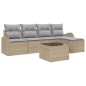 vidaXL Set Divano da Giardino 6 Pezzi con Cuscini Neri in Poly Rattan vidaXL Set Divano da Giardino 6 Pezzi con Cuscini Neri in Poly Rattan