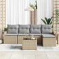 vidaXL Set Divano da Giardino 6 Pezzi con Cuscini Neri in Poly Rattan vidaXL Set Divano da Giardino 6 Pezzi con Cuscini Neri in Poly Rattan