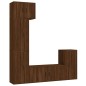 Set Mobili Porta TV 5 pz Rovere Marrone in Legno Multistrato Set Mobili Porta TV 5 pz Rovere Marrone in Legno Multistrato