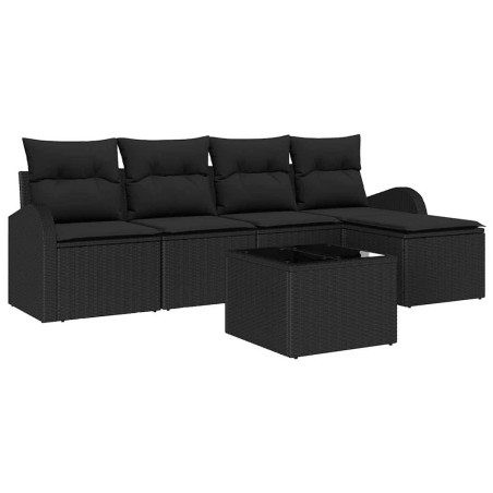 vidaXL Set da Giardino a 6 Pezzi con Cuscini Beiges in Polyrattan