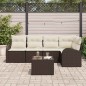 vidaXL Set di Divani da Giardino a 6 Pezzi con Cuscini Grigi in Rattan Sintetico.