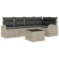 vidaXL Set di divani da giardino 6 pezzi con cuscini grigi in polyrattan