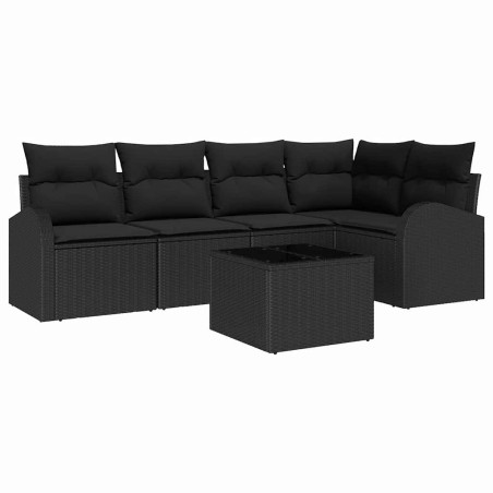 vidaXL Set Giardino 6 Pezzi con Cuscini in Rattan Sintetico Beige