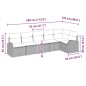 vidaXL Set da Giardino 6 Pezzi con Cuscini Marrone in Polyrattan