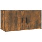 Mobili Porta TV a Parete 2 pz Rovere Fumo 80x34,5x40 cm Mobili Porta TV a Parete 2 pz Rovere Fumo 80x34,5x40 cm
