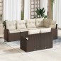 vidaXL Set Giardino 7 Pezzi con Cuscini Marroni in Rattan Sintetico