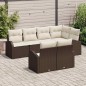 vidaXL Set Giardino 7 Pezzi con Cuscini Marroni in Rattan Sintetico