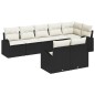 vidaXL Set di divani da giardino 8 pezzi con cuscini in polyrattan nero vidaXL Set di divani da giardino 8 pezzi con cuscini in polyrattan nero