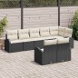 vidaXL Set di divani da giardino 8 pezzi con cuscini in polyrattan nero vidaXL Set di divani da giardino 8 pezzi con cuscini in polyrattan nero