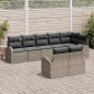 vidaXL Set di divani da giardino 8 pezzi con cuscini grigi in polirattan vidaXL Set di divani da giardino 8 pezzi con cuscini grigi in polirattan