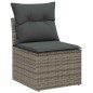 vidaXL Set di divani da giardino 8 pezzi con cuscini grigi in polirattan vidaXL Set di divani da giardino 8 pezzi con cuscini grigi in polirattan