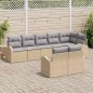 vidaXL Set di divani da giardino 8 pezzi con cuscini beige in rattan sintetico vidaXL Set di divani da giardino 8 pezzi con cuscini beige in rattan sintetico