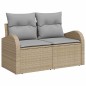 vidaXL Set di divani da giardino 8 pezzi con cuscini beige in rattan sintetico vidaXL Set di divani da giardino 8 pezzi con cuscini beige in rattan sintetico