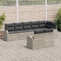 vidaXL Set divano da giardino 8 pezzi con cuscini grigio chiaro in rattan sintetico vidaXL Set divano da giardino 8 pezzi con cuscini grigio chiaro in rattan sintetico