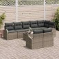 vidaXL Set Giardino 9 Pezzi con Cuscini Grigi in Polyrattan