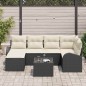 vidaXL Set di divani da giardino 6 pezzi di con cuscini in rattan sintetico marrone.