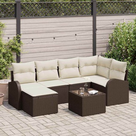 vidaXL Set Giardino 6 Pezzi con Cuscini Grigio in Rattan Sintetico.