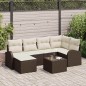 vidaXL Set Giardino 6 Pezzi con Cuscini Grigio in Rattan Sintetico.