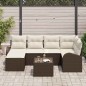 vidaXL Set Giardino 6 Pezzi con Cuscini Grigio in Rattan Sintetico.