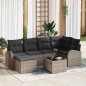 vidaXL Set di Divani da Giardino 6 Pezzi con Cuscini Neri in Rattan Sintetico vidaXL Set di Divani da Giardino 6 Pezzi con Cuscini Neri in Rattan Sintetico