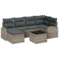 vidaXL Set di Divani da Giardino 6 Pezzi con Cuscini Neri in Rattan Sintetico vidaXL Set di Divani da Giardino 6 Pezzi con Cuscini Neri in Rattan Sintetico