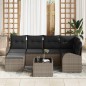 vidaXL Set di Divani da Giardino 6 Pezzi con Cuscini Neri in Rattan Sintetico vidaXL Set di Divani da Giardino 6 Pezzi con Cuscini Neri in Rattan Sintetico