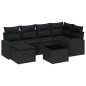 vidaXL Set da giardino 7 pezzi di con cuscini, rattan sintetico beige