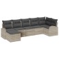 vidaXL Set di 7 divani da giardino con cuscini in rattan sintetico grigio chiaro