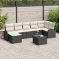 vidaXL Set Divano da Giardino 7 Pezzi con Cuscini in Rattan Sintetico Beige
