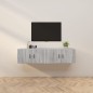 Mobili Porta TV a Parete 2 pz Grigio Sonoma 80x34,5x40 cm Mobili Porta TV a Parete 2 pz Grigio Sonoma 80x34,5x40 cm