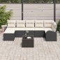 vidaXL Set Divano da Giardino 7 Pezzi con Cuscini in Rattan Sintetico Beige